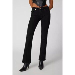 True Religion Size 30 Joey Low Rise Flare Jean Black